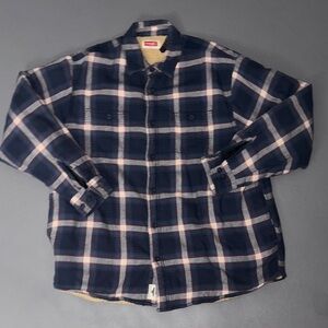 Wrangler Oversized Sherpa Lined Button Down Shirt Jacket